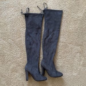 Steve Madden Size 6 Gray Over-the-Knee Boots